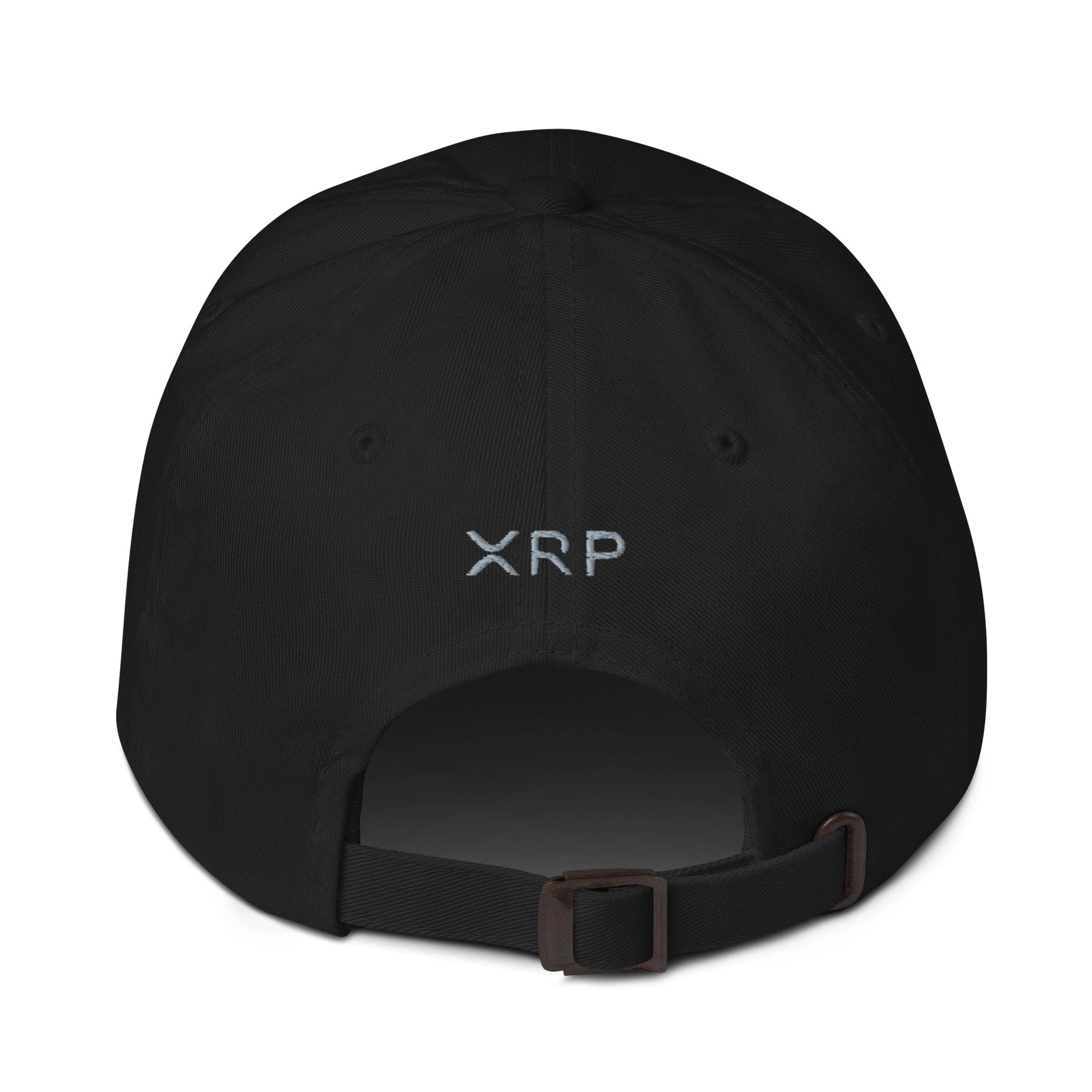 XRP Cap Rear Embroidery Detail | Premium Adjustable Crypto Merch by CUKIDRIP"