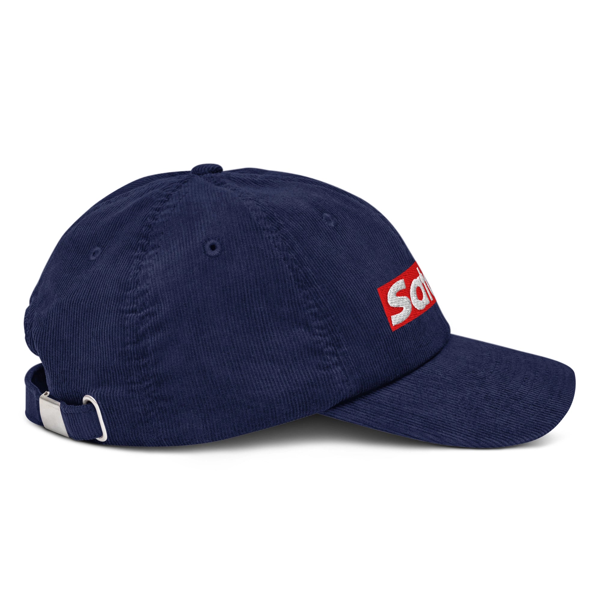 Bitreme Corduroy Cap Oxford Navy | Supreme-Inspired Bitcoin Hat – Streetwear Edition