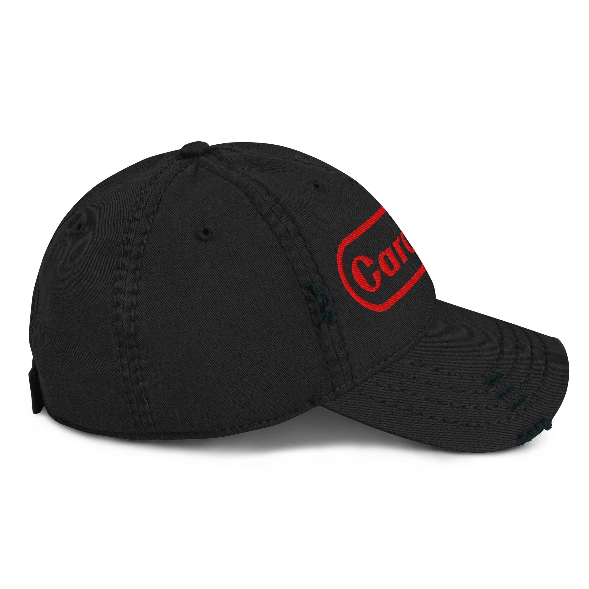 Distressed Black Cap ADA64 | Minimalist Crypto Headwear with Nostalgic Edge