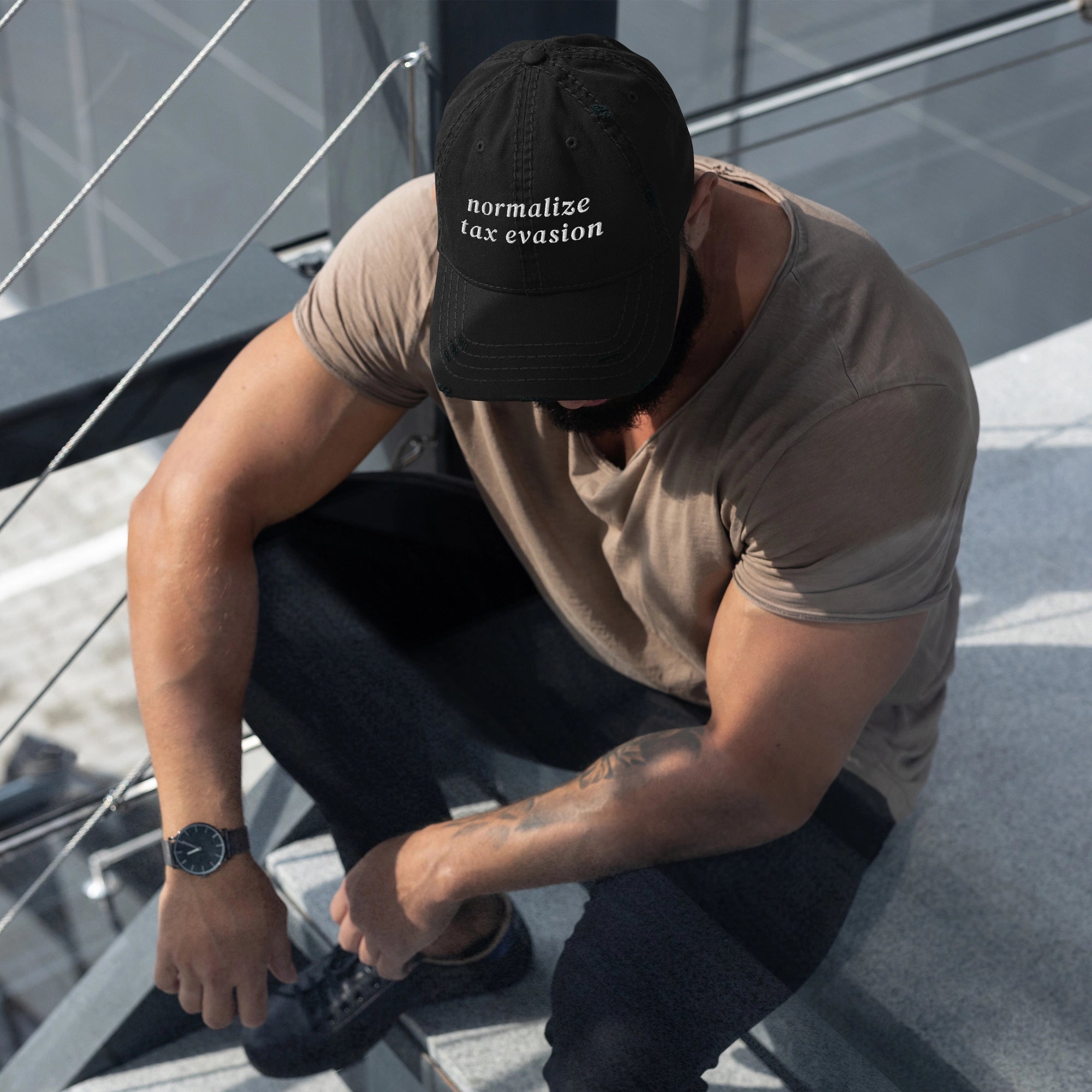 Urban Streetwear Look Featuring Black Offshore Cap – Crypto Meme Statement by CUKIDRIP