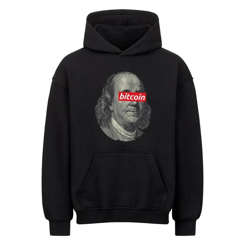 Black Oversized Hoodie BLND TRST | Bitcoin-Inspired Statement Design