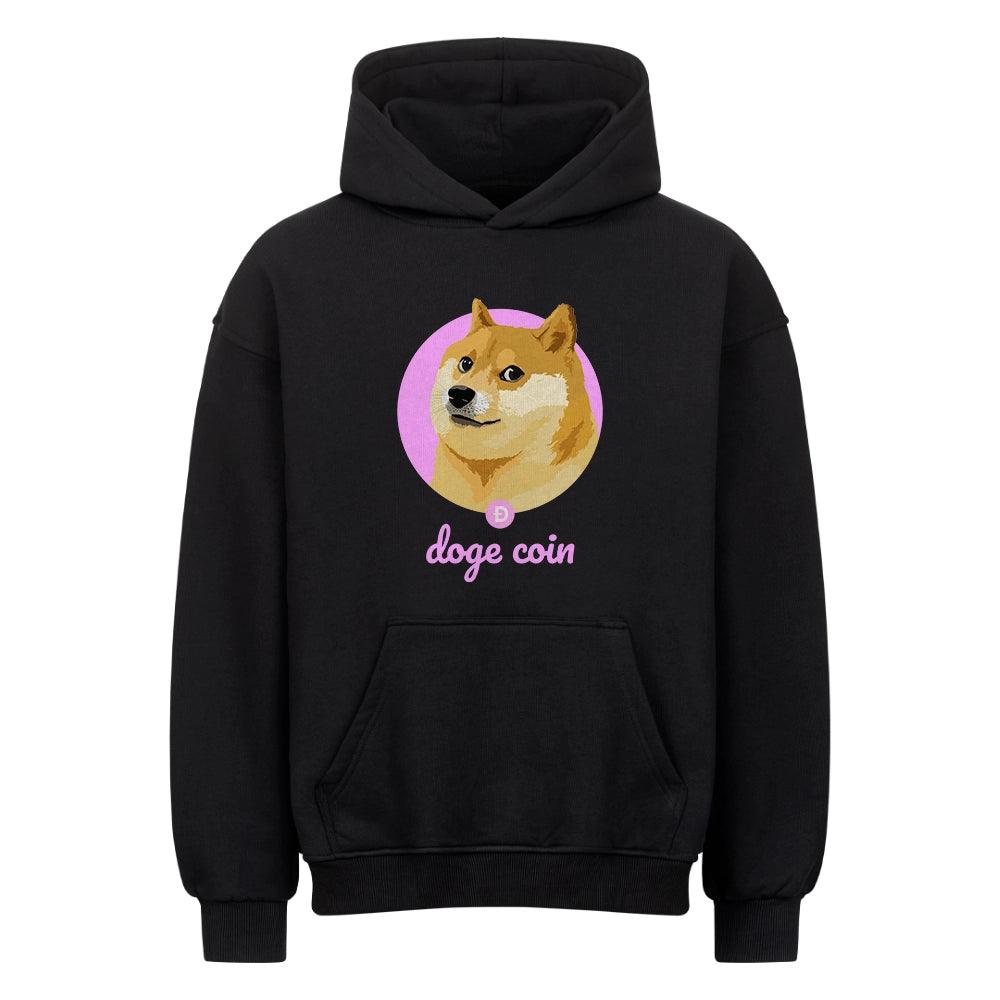 Black Oversized Much Wow Hoodie | Dogecoin Meme Streetwear by CUKIDRIP