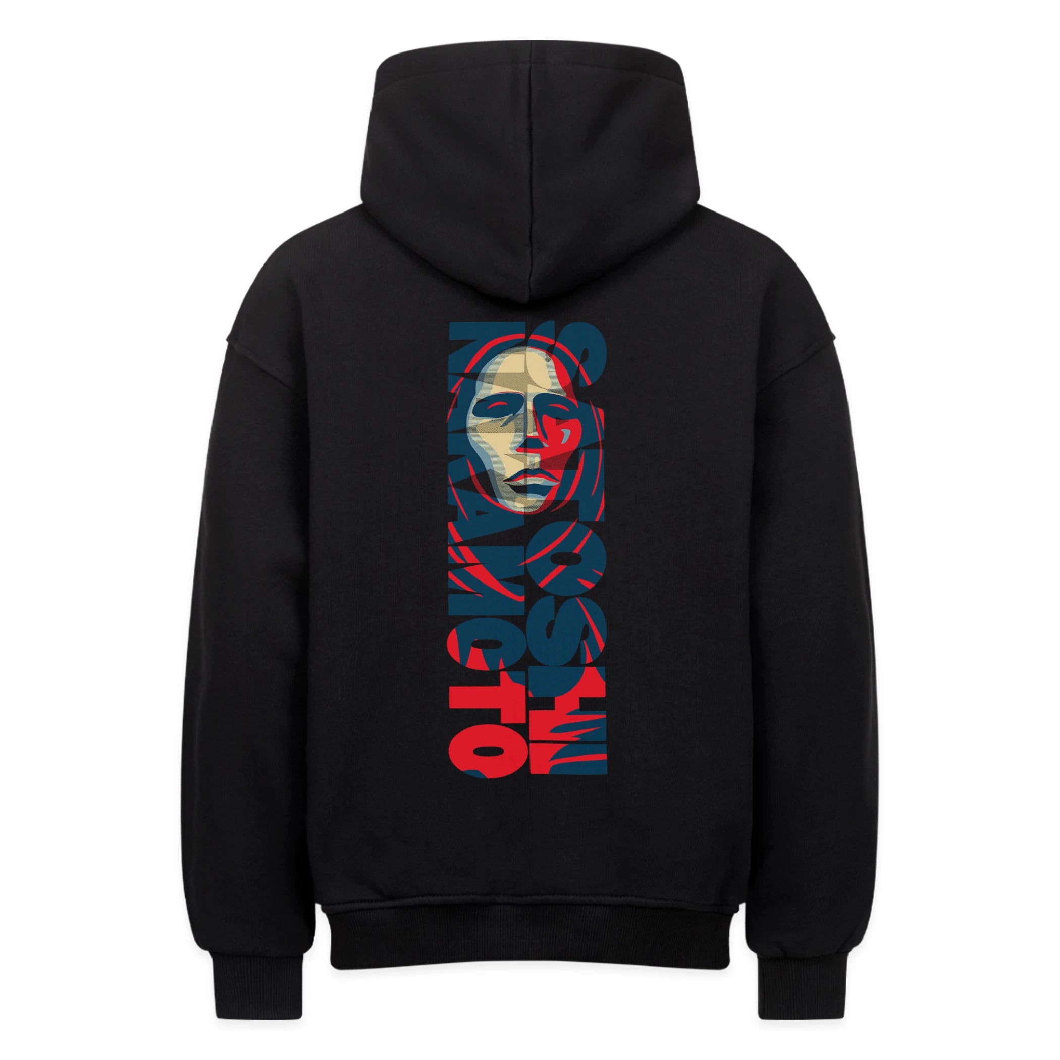 Satoshi Nakamoto Hoodie Black | Back View with Hidden Name Graphic by CUKIDRIP