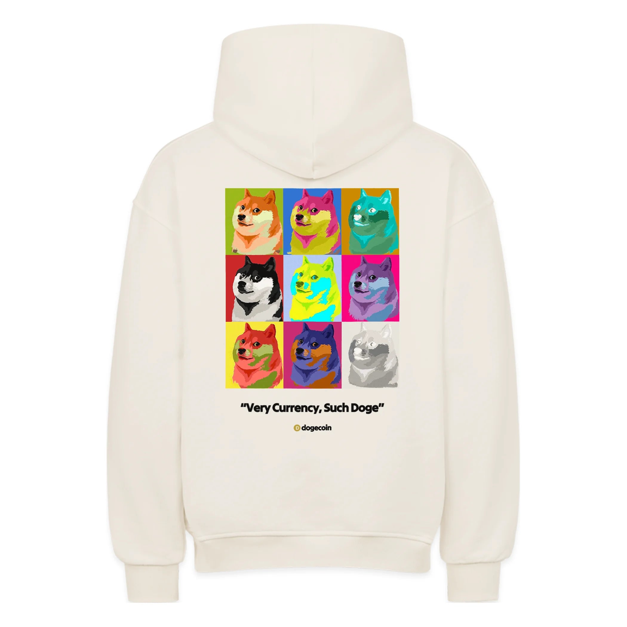 Natural Raw Oversized Hoodie WARHODL | Pop-Art Design crafted by CUKIDRIP | High Quality Prints for all Crypto Clothing