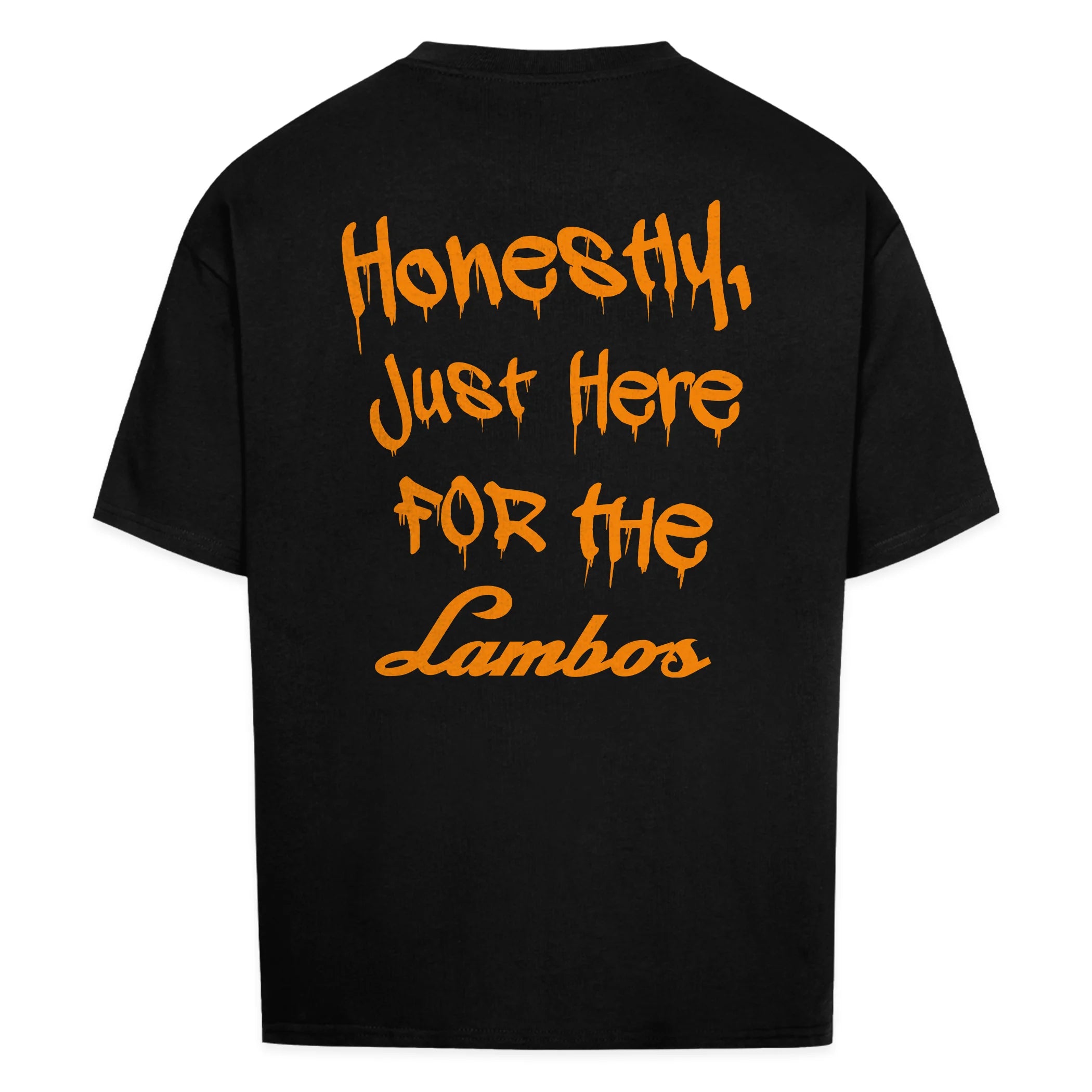 Premium Black Oversized T-Shirt Lambros | Backprint Design for Crypto Apparel by CUKIDRIP