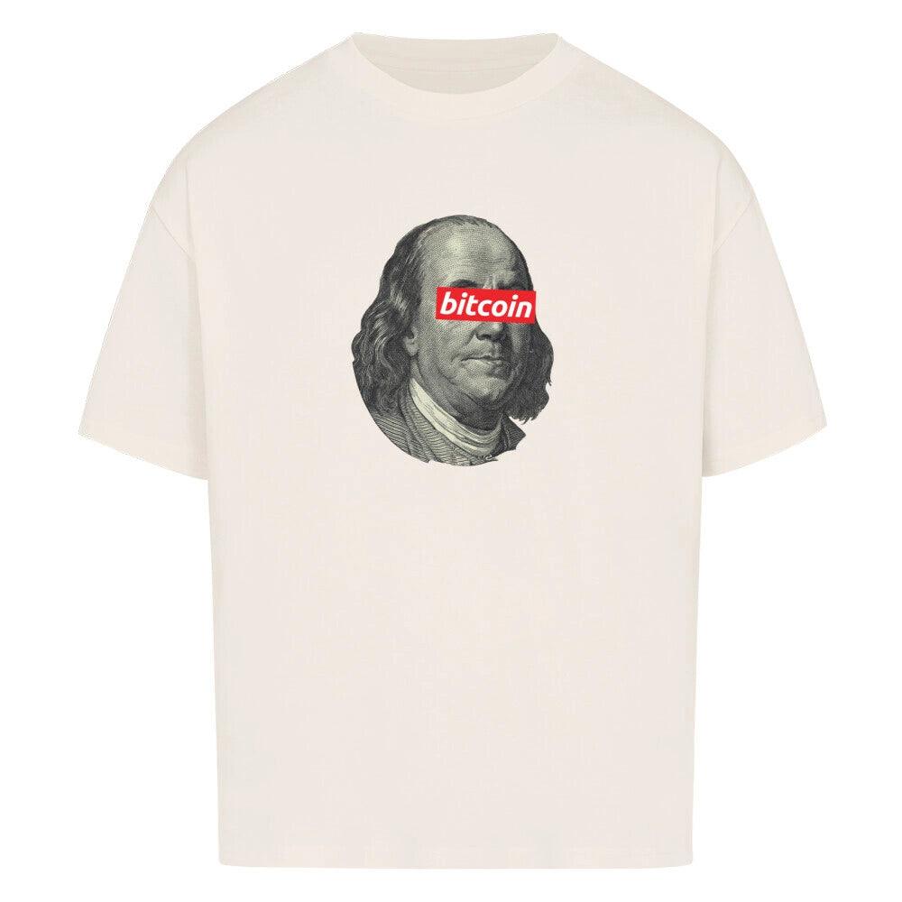 Natural Raw Oversized T-Shirt BLND TRST | Bitcoin-Inspired Statement Design