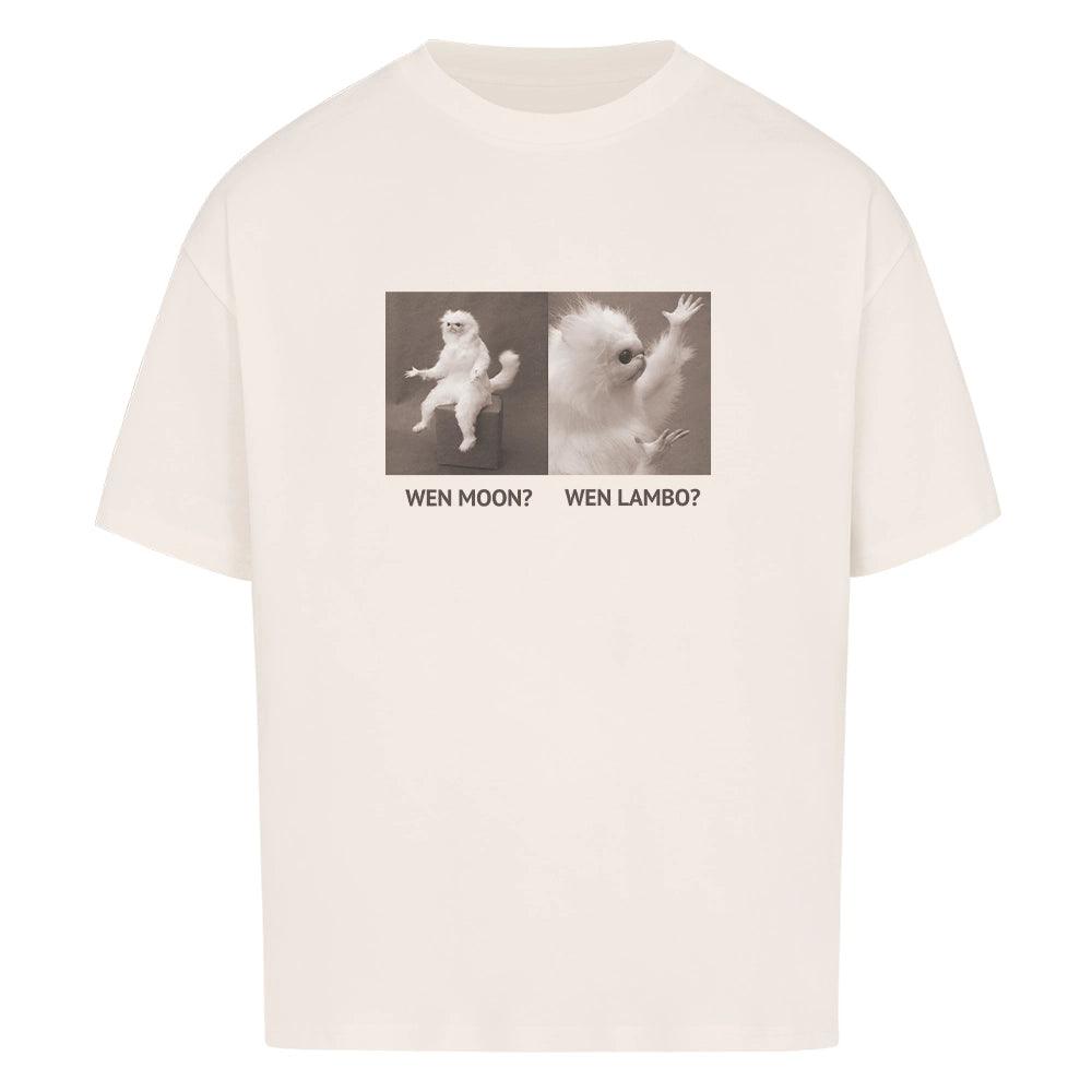 Natural Raw Oversized T-Shirt FOMO YET | Crypto Meme Streetwear with Wen Moon & Wen Lambo