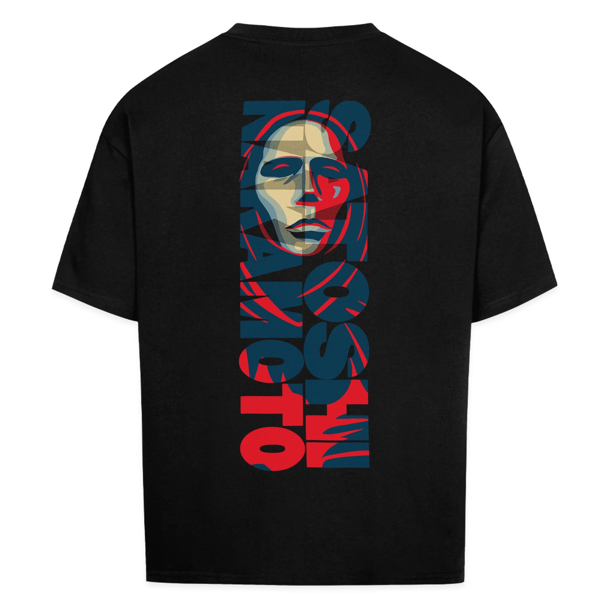 Satoshi Shirt Black | Back View Showing Hidden Identity Concept by CUKIDRIP