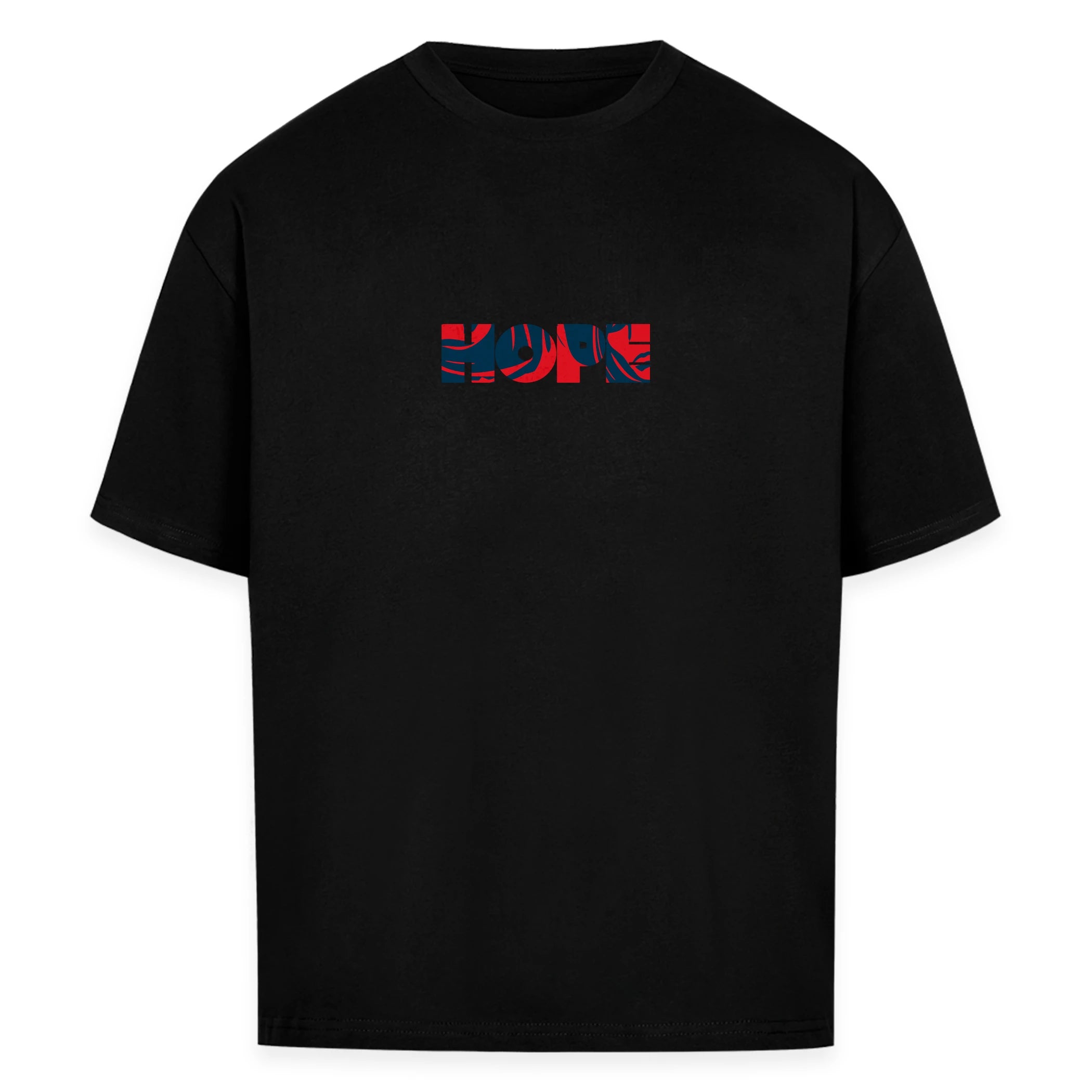 Satoshi Shirt Black | Front View with Subtle HOPE Typography by CUKIDRIP