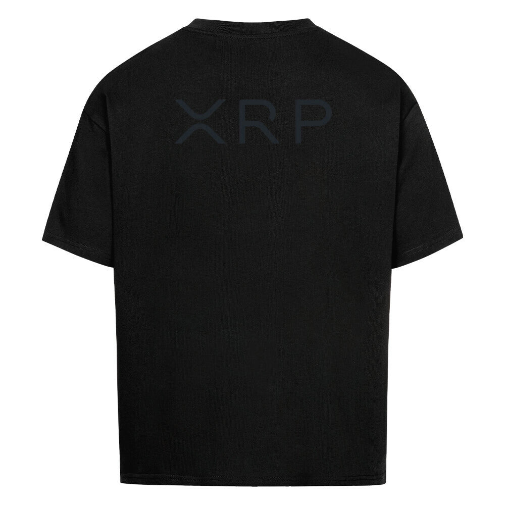 XRP Black-on-Black T-Shirt Backprint | Sophisticated Crypto Fashion by CUKIDRIP